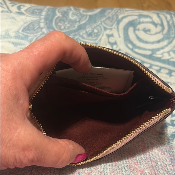 Coach Powder Pink Leather Wristlet - Picture 3 of 5